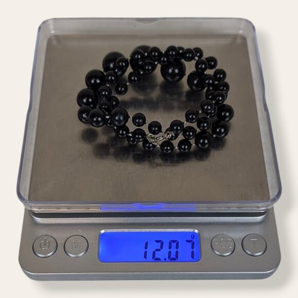 (2/$20) V. Black Graduated Beaded Necklace - Picture 5 of 5